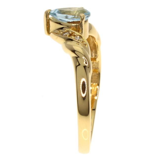 タサキ TASAKI アクアマリン ダイヤモンド リング・指輪 K18イエローゴールド レディース 中古_3