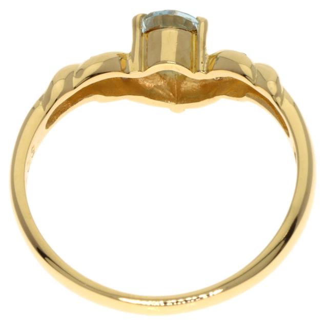 タサキ TASAKI アクアマリン ダイヤモンド リング・指輪 K18イエローゴールド レディース 中古_4