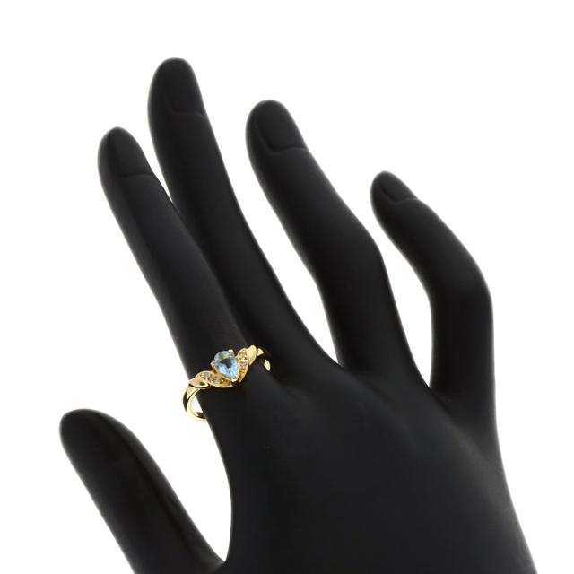 タサキ TASAKI アクアマリン ダイヤモンド リング・指輪 K18イエローゴールド レディース 中古_7