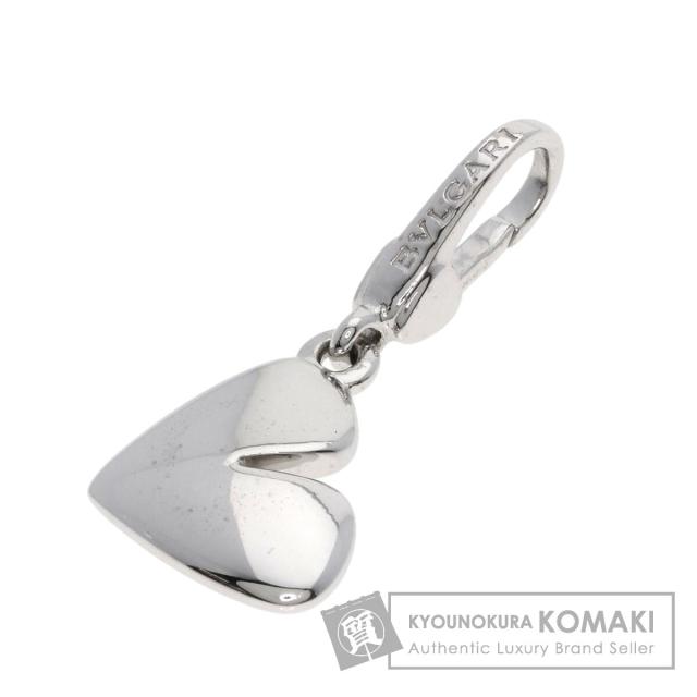 ブルガリ BVLGARI クオーレ ハート チャーム ペンダントトップ K18ホワイトゴールド 中古
