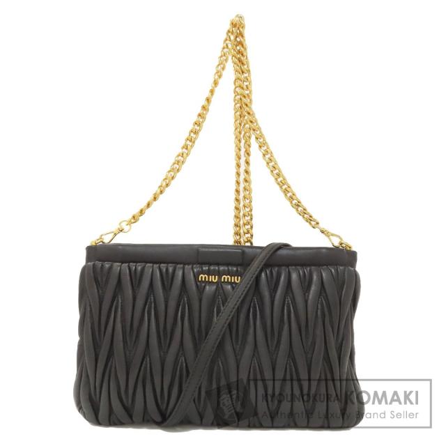 ミュウミュウ MIUMIU  マテラッセ  ショルダーバッグ レザー レディース  中古