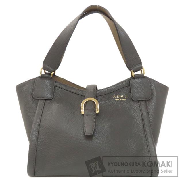 エーディーエムジェイ ADMJ  ロゴ  ハンドバッグ レザー レディース  中古