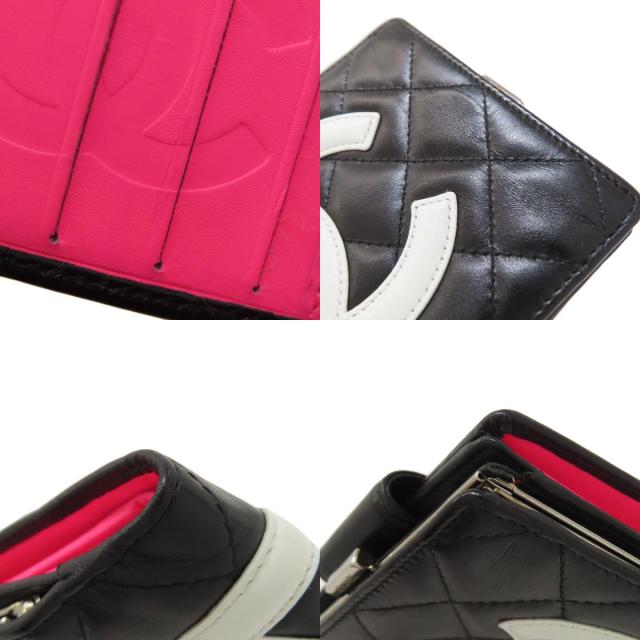 シャネル CHANEL カンボンライン シルバー金具 二つ折り財布（小銭入れあり） カーフ 中古_8