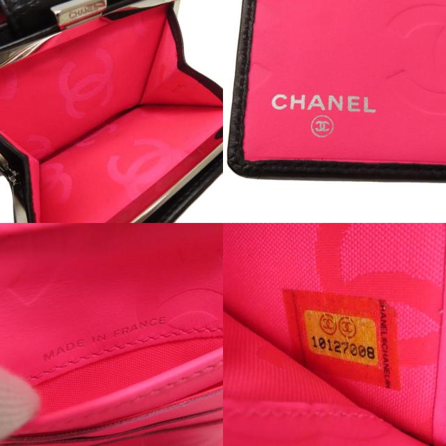 シャネル CHANEL カンボンライン シルバー金具 二つ折り財布（小銭入れあり） カーフ 中古_6