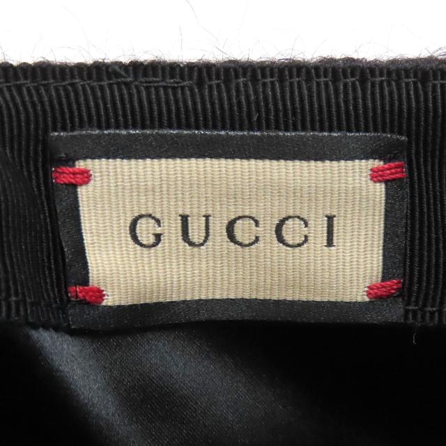 グッチ GUCCI 729349  野球鳥打ち帽 ダブルG  かぶり笠 モヘア レディース  中古