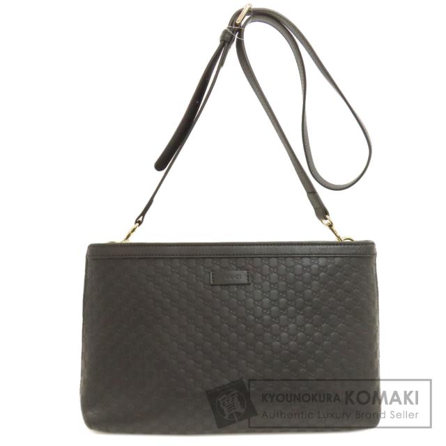グッチ GUCCI 607723  GGシグネチャー マイクロシマ アウトレット  ショルダーバッグ レザー 中古