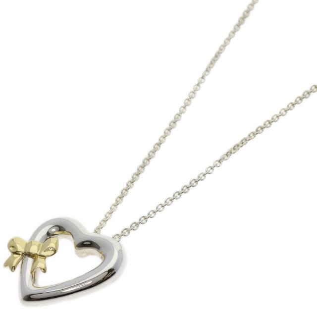 ティファニー TIFFANY&Co. ハートリボン ネックレス シルバー レディース 中古_1