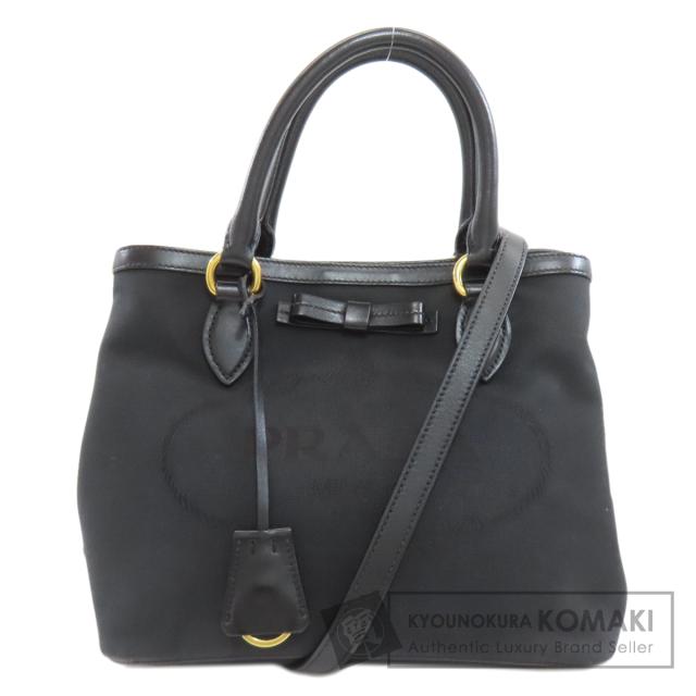 プラダ PRADA  フィオッコ 2WAY  ハンドバッグ キャンバス レディース  中古