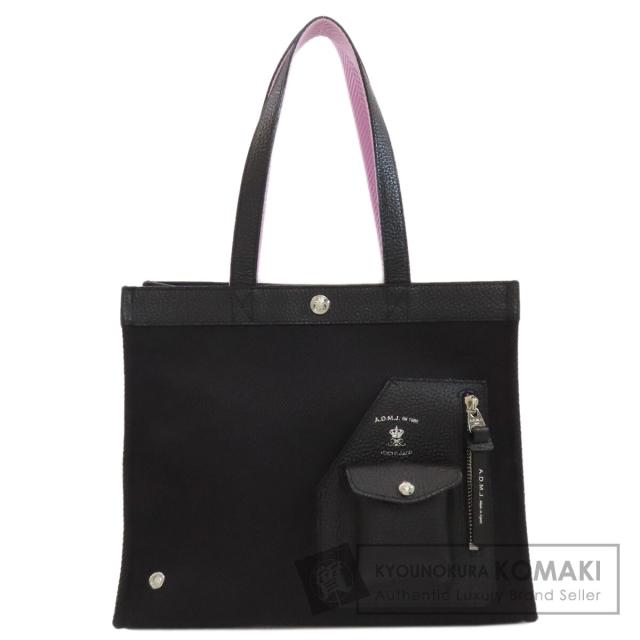 エーディーエムジェイ ADMJ  スクエアトート  ハンドバッグ ナイロンキャンバス 中古