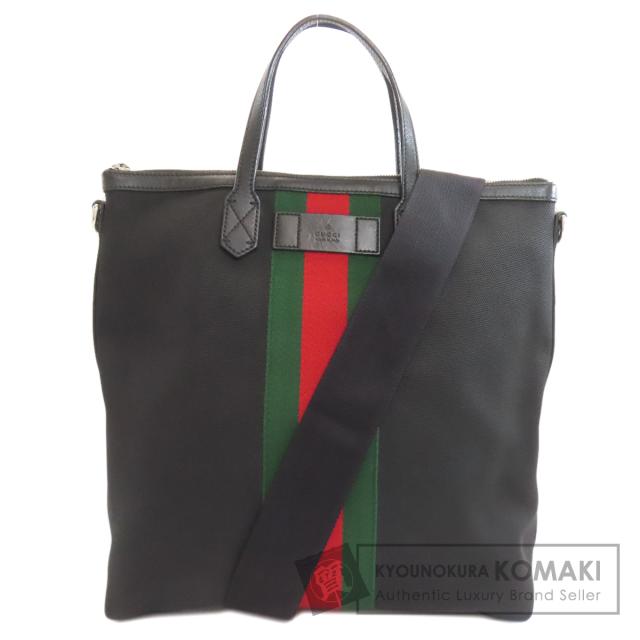 グッチ GUCCI 368559  シェリーライン 2WAY  ハンドバッグ ナイロンキャンバス レディース  中古