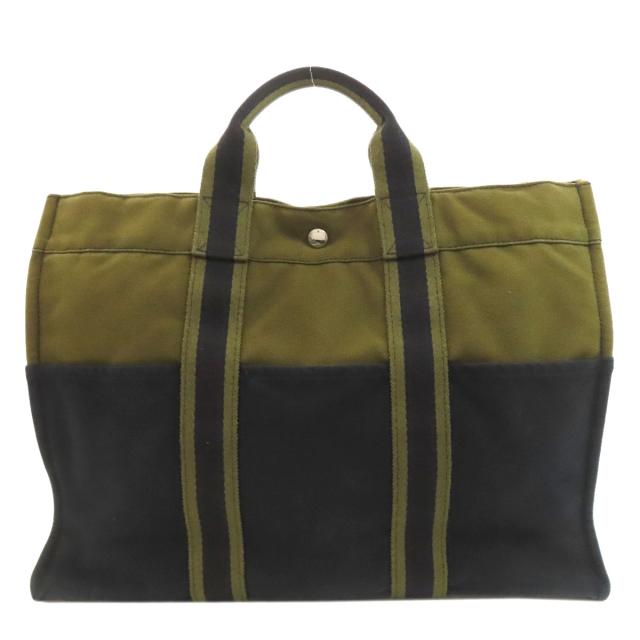 エルメス HERMES サックフールトゥMM ハンドバッグ キャンバス レディース 中古_2