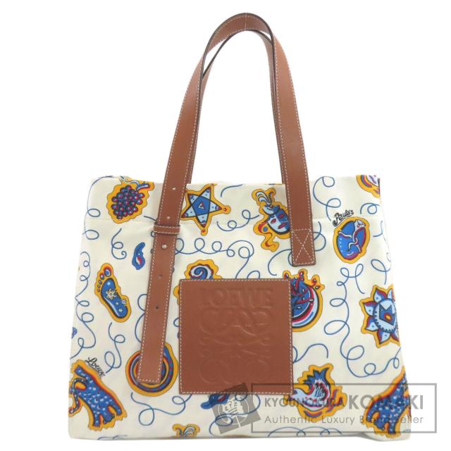ロエベ LOEWE  パウラズイビザ  トートバッグ キャンバス レディース  中古