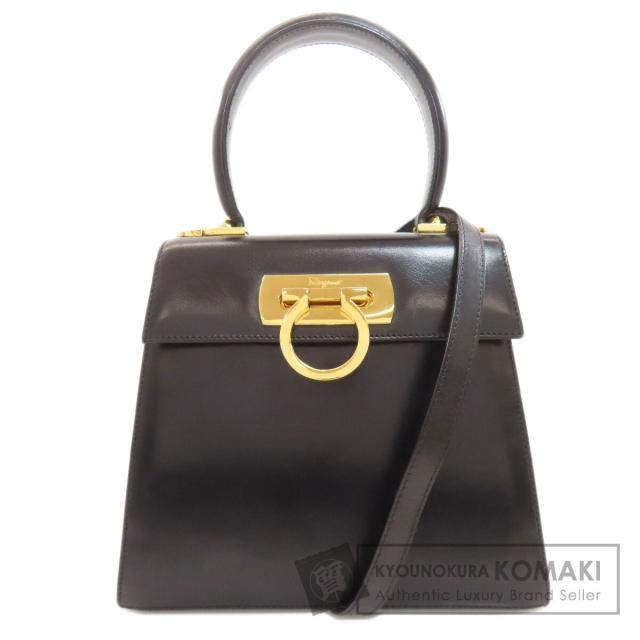 サルヴァトーレフェラガモ Salvatore Ferragamo  ガンチーニ金具 2WAY  ハンドバッグ レザー 中古