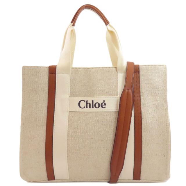 クロエ CHLOE マザーズバッグ 2WAY トートバッグ キャンバス レディース 中古_1
