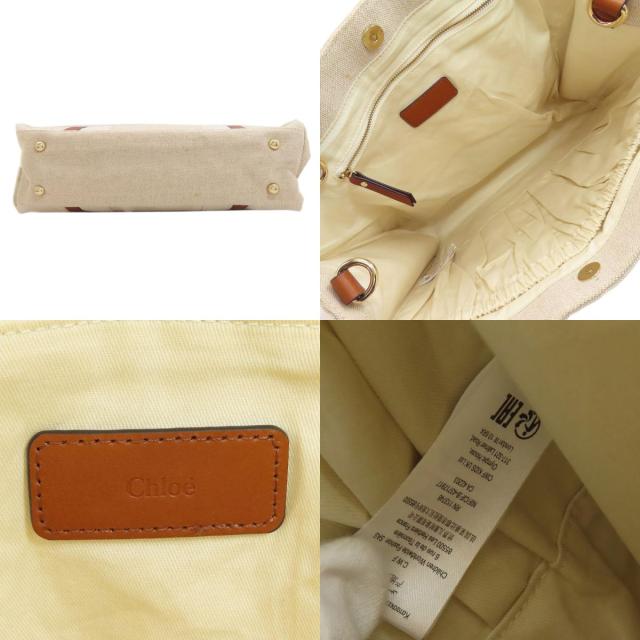 クロエ CHLOE マザーズバッグ 2WAY トートバッグ キャンバス レディース 中古_4