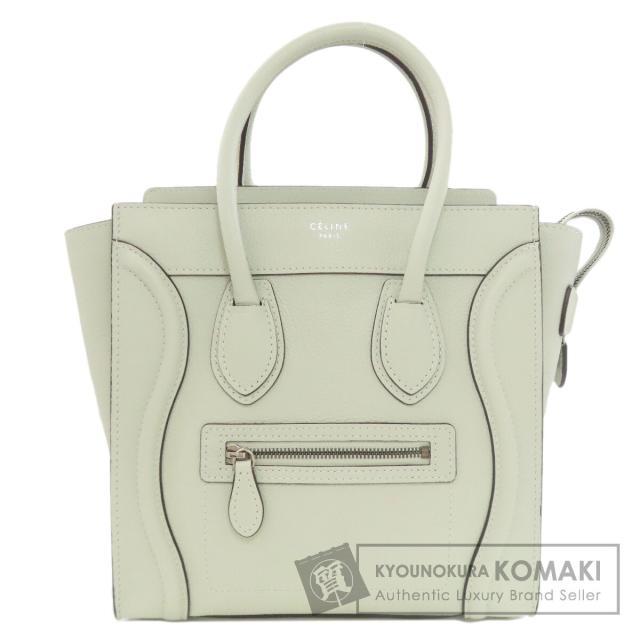 セリーヌ CELINE  ラゲージマイクロ  ハンドバッグ カーフ レディース  中古