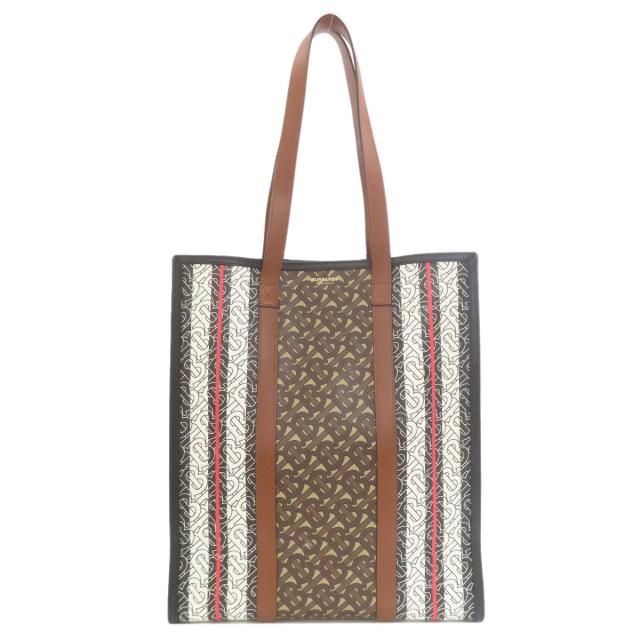 バーバリー BURBERRY TBロゴパターン トートバッグ PVC レディース 中古_1