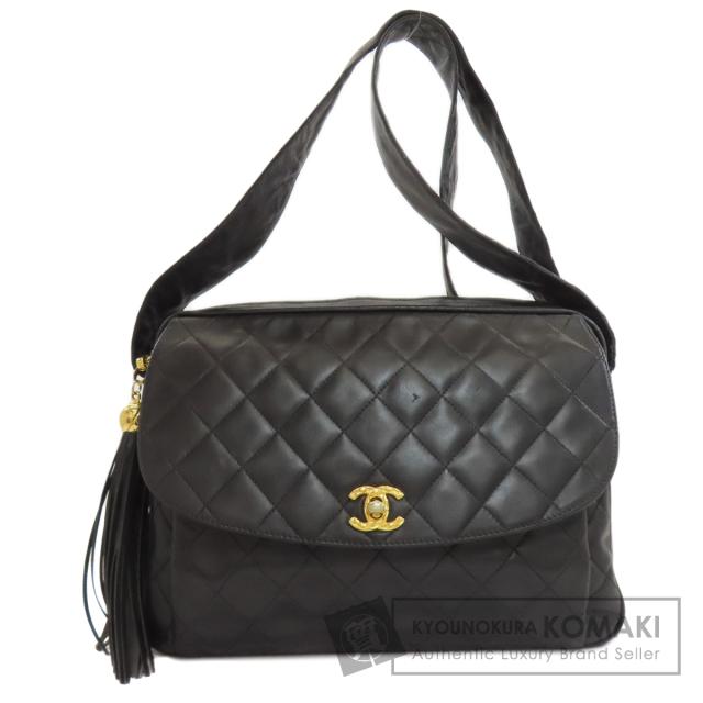 シャネル CHANEL  マトラッセ フリンジ ゴールド金具  ショルダーバッグ ラムスキン 中古
