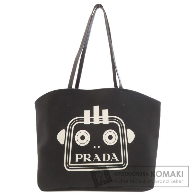 プラダ PRADA  ロボット  トートバッグ キャンバス レディース  中古