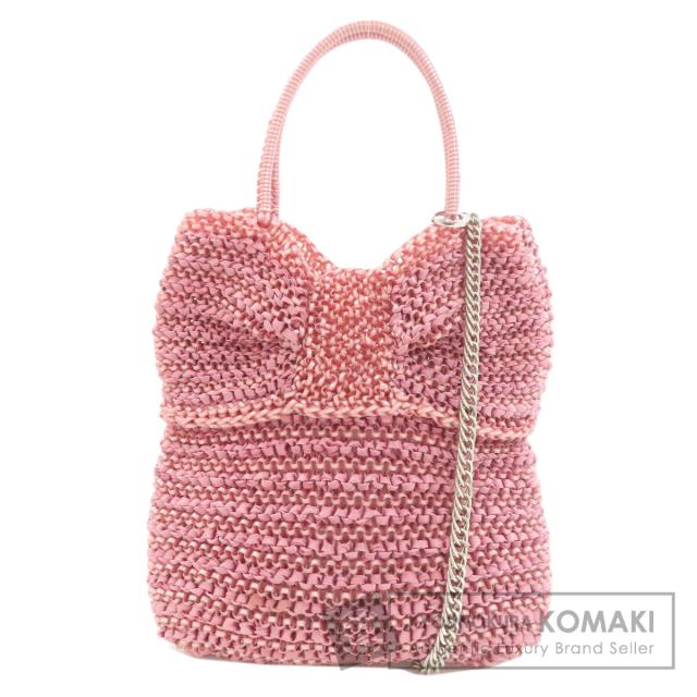 アンテプリマ ANTEPRIMA  ワイヤーバッグ リボン 2WAY  ハンドバッグ PVC レディース  中古