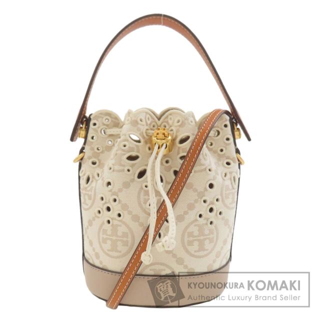 トリーバーチ Tory Burch  Tモノグラム 2WAY  ハンドバッグ キャンバス レディース  中古