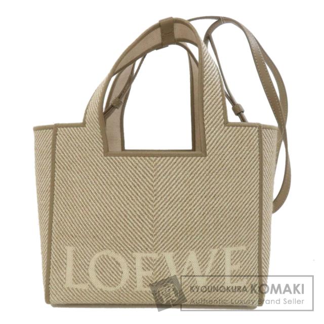 ロエベ LOEWE  フォントトート スモール 2WAY  ハンドバッグ キャンバス レディース  中古