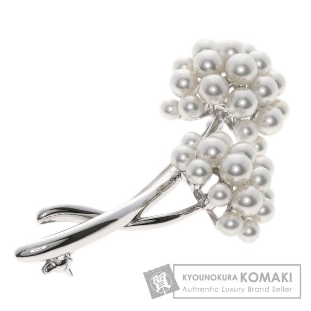 ミキモト MIKIMOTO ベビーパール 真珠 ブローチ K18ホワイトゴールド レディース 中古