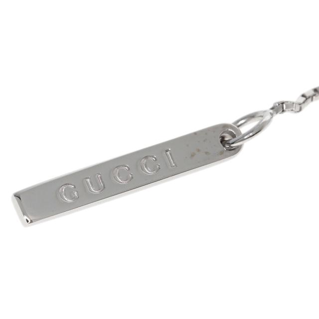 グッチ GUCCI ラリアット ネックレス K18ホワイトゴールド レディース 
