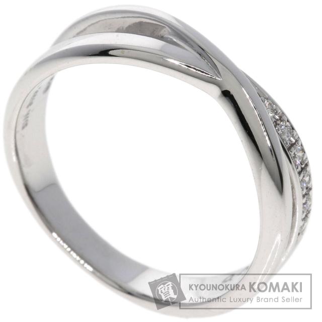 タサキ TASAKI クロス ダイヤモンド リング・指輪 K18ホワイトゴールド レディース 中古