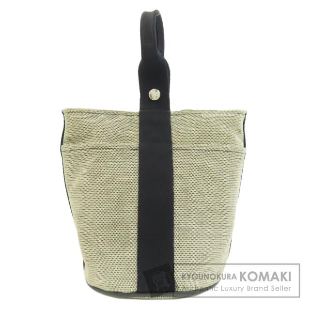 エルメス HERMES  サクソー シルバー金具  ハンドバッグ キャンバス レディース  中古