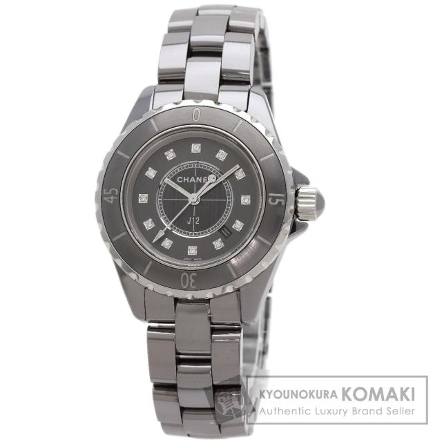 シャネル CHANEL H3241  J12 33mm クロマティック 33mm 12P ダイヤモンド  腕時計 チタンセラミック 中古