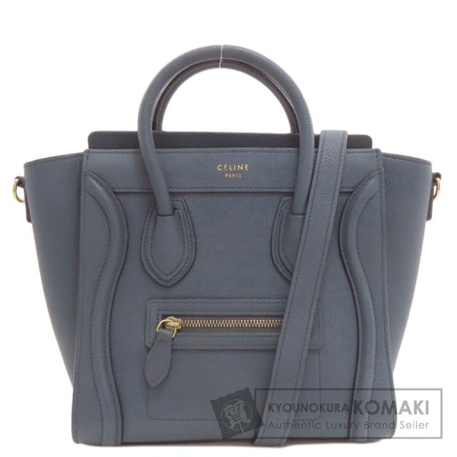 セリーヌ CELINE  ラゲージ ナノ 2WAY  ハンドバッグ カーフ レディース  中古