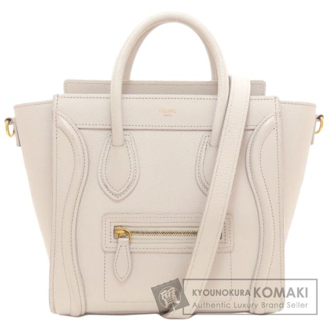 セリーヌ CELINE  ラゲージ ナノ 2WAY  ハンドバッグ カーフ レディース  中古