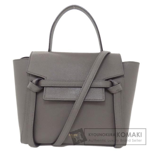 セリーヌ CELINE  ナノ ベルトバッグ 2WAY  ハンドバッグ カーフ レディース  中古