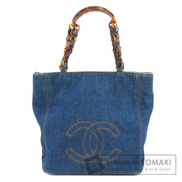 シャネル CHANEL  チェーントート ココマーク  トートバッグ デニム レディース  中古