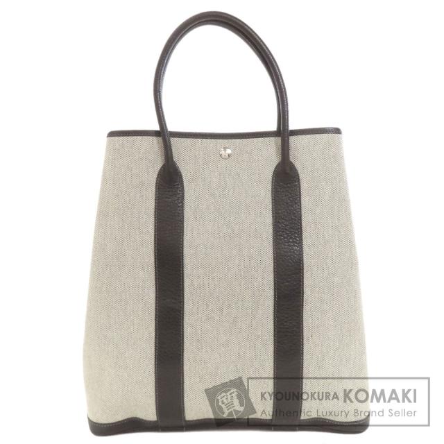 エルメス HERMES  ガーデンファイル37  ハンドバッグ キャンバス レディース  中古