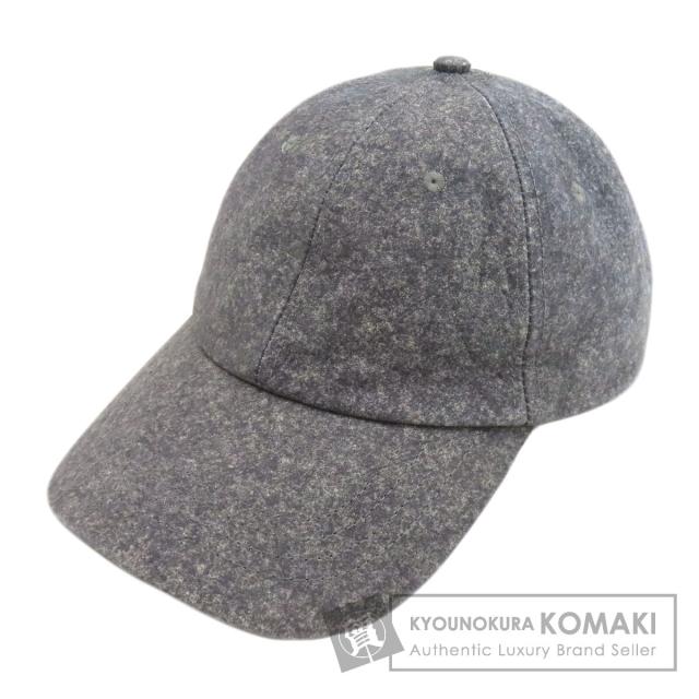 ボッテガヴェネタ BOTTEGA VENETA  フランネルプリント  帽子 レザー レディース  中古