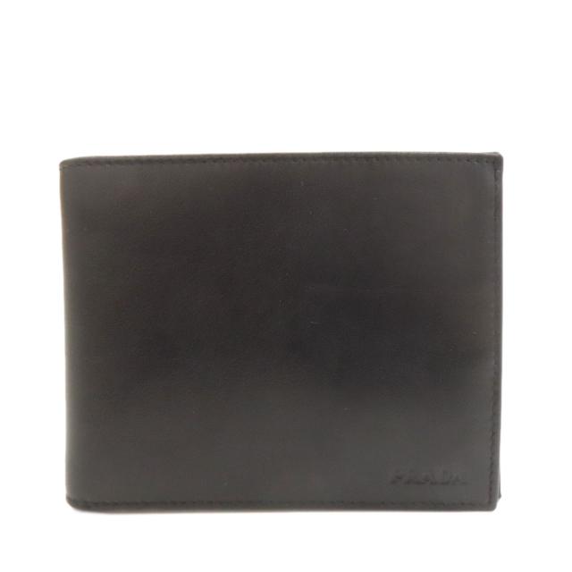 プラダ PRADA 2M0002 ロゴ 二つ折り財布（小銭入れあり） カーフ メンズ 中古_1