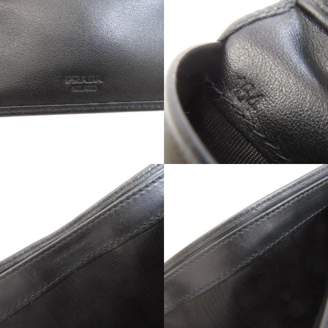 プラダ PRADA 2M0002 ロゴ 二つ折り財布（小銭入れあり） カーフ メンズ 中古_7