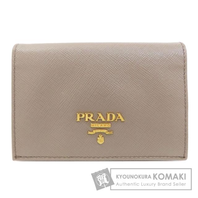 プラダ PRADA  ロゴ  カードケース サフィアーノ レディース  中古
