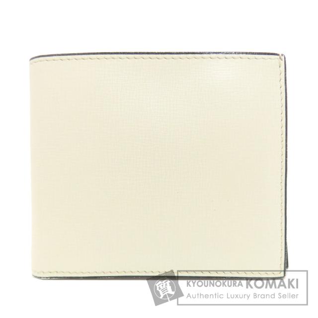 ヴァレクストラ Valextra  シンプルデザイン  二つ折り財布（小銭入れあり） レザー 中古