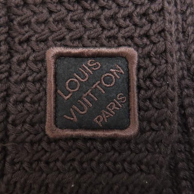 ルイヴィトン LOUIS VUITTON  ロゴ ダミエ柄  マフラー ウール レディース  中古_3
