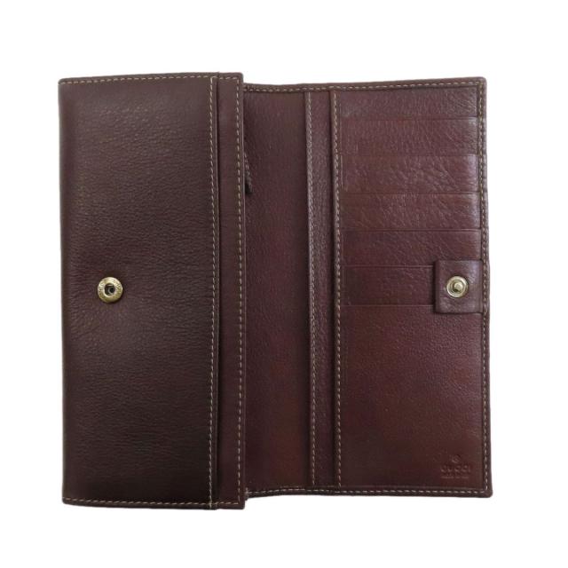 グッチ GUCCI 190425 ロゴ 長財布（小銭入れあり） レザー レディース 中古_4