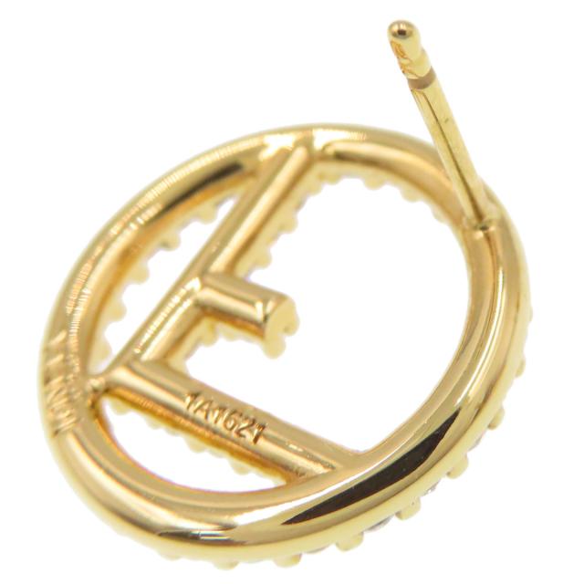 フェンディ FENDI エフ イズ フェンディ ラインストーン ピアス 金属製 レディース 中古_8
