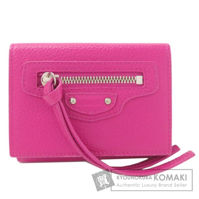 バレンシアガ BALENCIAGA コンパクトウォレット 二つ折り財布（小銭入れあり） レザー 中古