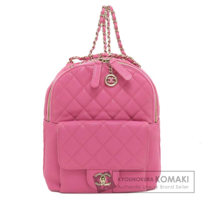 シャネル CHANEL  ココマーク マトラッセ ゴールド金具  リュック・デイパック グレインド 中古