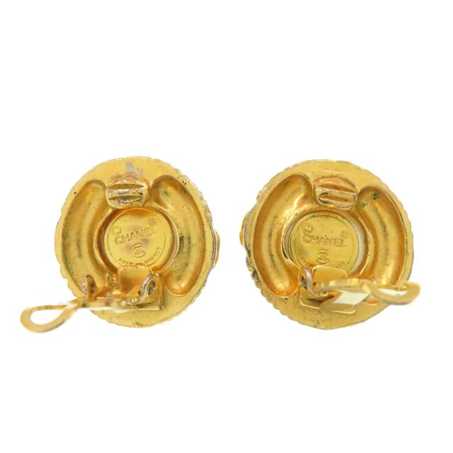 シャネル CHANEL フェイクパール ココマーク イヤリング 金属製 レディース 中古_3