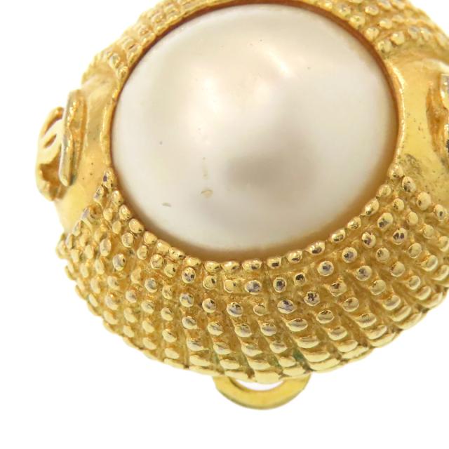 シャネル CHANEL フェイクパール ココマーク イヤリング 金属製 レディース 中古_5