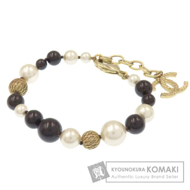 シャネル CHANEL フェイクパール ココマーク ブレスレット 金属製 レディース 中古