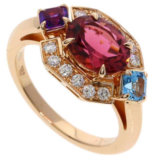 ブルガリ BVLGARI  アレグラ ピンクトルマリン アメジスト アクアマリン ダイヤモンド  中古_1